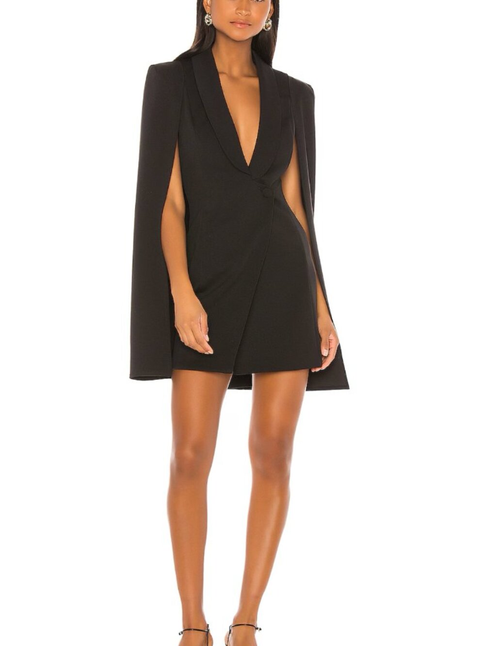 "Boss Lady" Mini Cape Dress Size XS Katie May (Revolve)